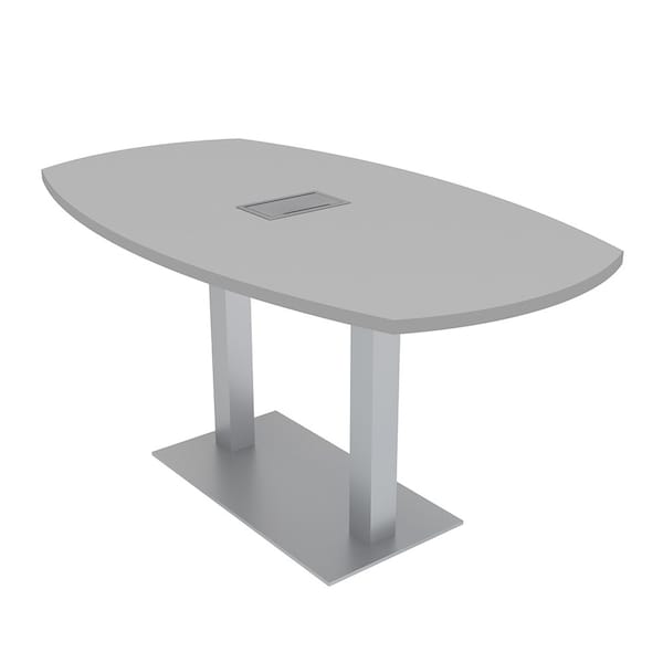 33.5 in W, 69.5 in L, 29 in H, Engineered Wood Top, Grey